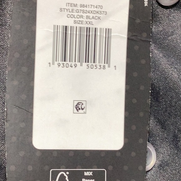 Greg Norman Men's Performance Golf Polo UPF 30 Protection XXL Black/Shark Print - Picture 3 of 3